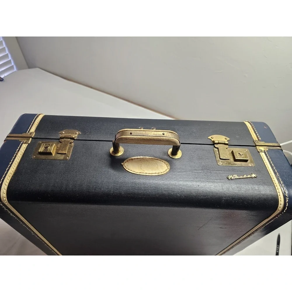 Rare White Star vintage suitcase‎ Mechanism Inside 1950s Good Condition